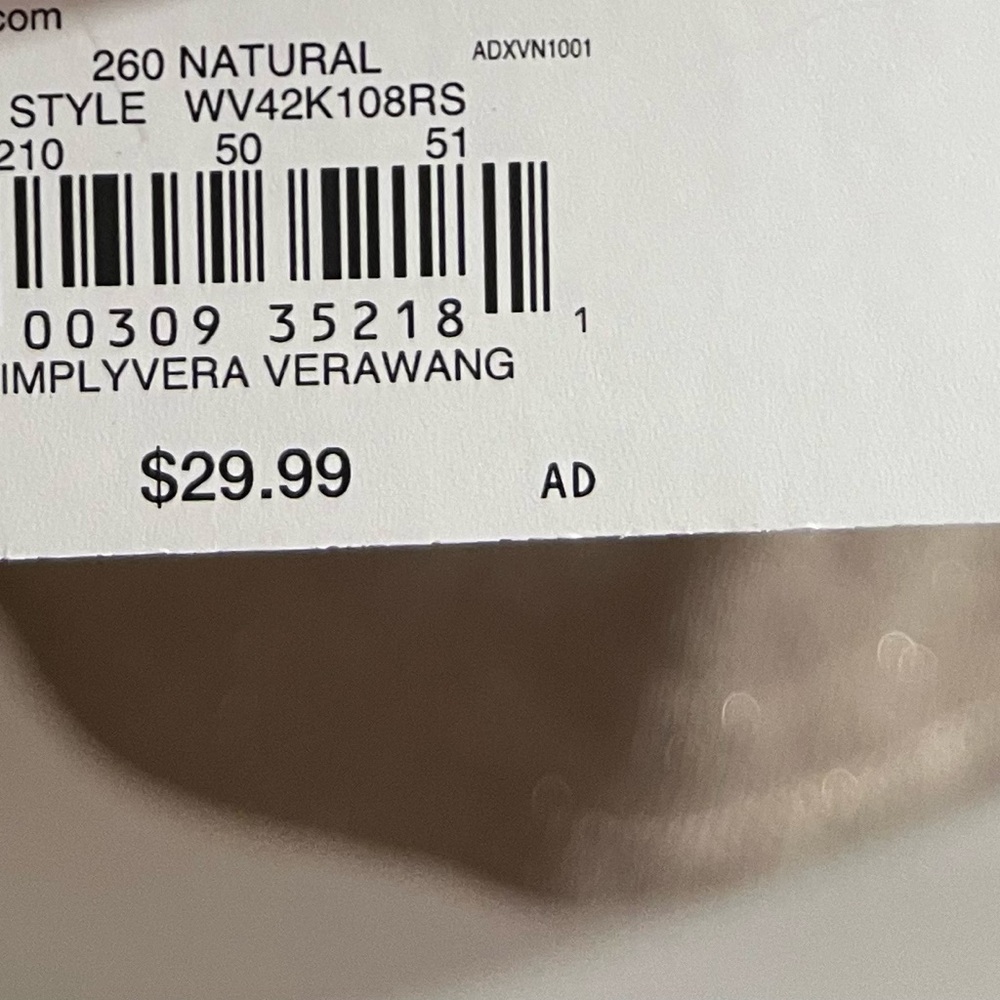 Vera Wang Tan Tank Top with Gold Sparkles-NWT - Picture 4 of 4